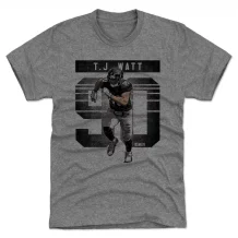 Pittsburgh Steelers - T.J. Watt Grunge Gray NFL Koszułka