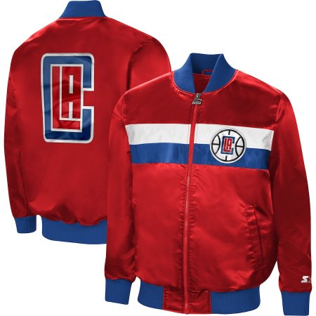 Maker of Jacket NBA Teams Jackets Los Angeles Clippers Red Vintage Satin