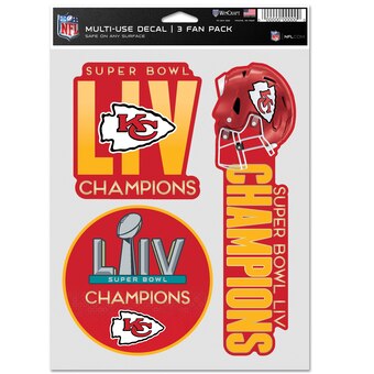 Kansas City Chiefs - Super Bowl LIV Champs Multi pack NFL Sticker