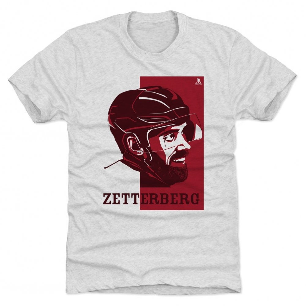 A picture of Henrik Zetterberg of the Detroit Red Wings new white