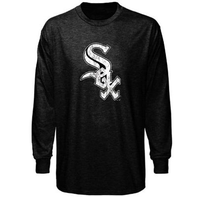 Chicago White Sox -Tri-Blend Logo Long Sleeve  MLB Tshirt