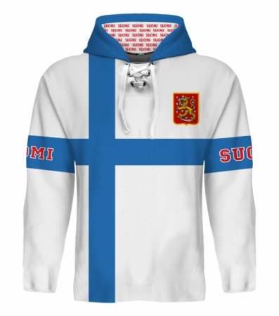 Finland - Sublimated Lights Fan Sweatshirt - Size: L