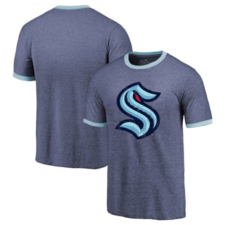 Seattle Kraken - Ringer Contrast NHL T-Shirt - Size: XL/USA=XXL/EU