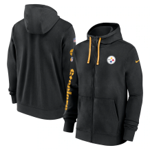 Pittsburgh Steelers - 2024 Nike Sideline Club Full-zip NFL Bluza z kapturem