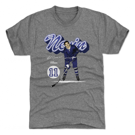 Toronto Maple Leafs - Bob Nevin Retro Script Gray NHL T-Shirt
