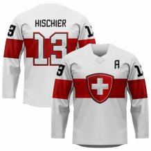 Schweiz - Nico Hischier Replica Fan Trikot Weiß