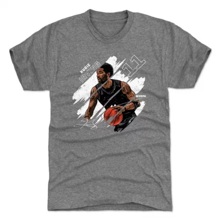 Brooklyn Nets - Kyrie Irving Stripes Gray NBA T-Shirt
