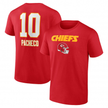 Kansas City Chiefs - Isiah Pacheco Wordmark NFL Tričko Red