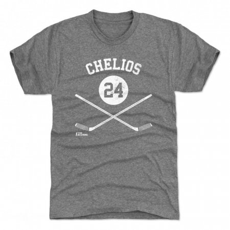 Detroit Red Wings - Chris Chelios Sticks Gray NHL Shirt