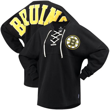NHL Boston Bruins Ladies Fashion Long Sleeve Lace-Up Jersey 