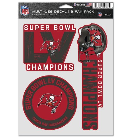 Tampa Bay Buccaneers - Super Bowl LV Champs 3-pack NFL Sticker