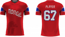 Norway Youth - 2018 Sublimated Fan T-Shirt with Name and Number