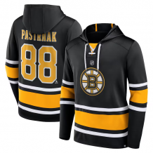 Boston Bruins  - David Pastrnak Lace-Up NHL Bluza s kapturem
