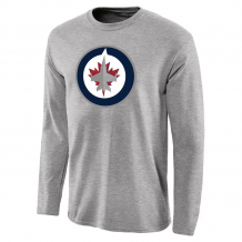 Winnipeg Jets - Primary Logo Team Gray Navy NHL Langärmlige Shirt