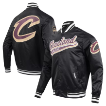 Cleveland Cavaliers - Script Tail Full-Snap Satin Varsity NBA Bunda