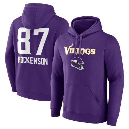 Minnesota Vikings - T.J. Hockenson Wordmark NFL Bluza z kapturem