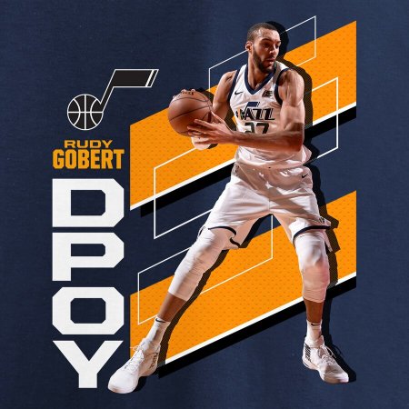 Utah Jazz - Rudy Gobert 2019 Defensive Player NBA T-shirt