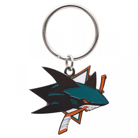 San Jose Sharks - Logo Metal NHL Keychain
