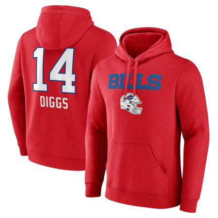 Buffalo Bills - Stefon Diggs Wordmark Red NFL Sweatshirt