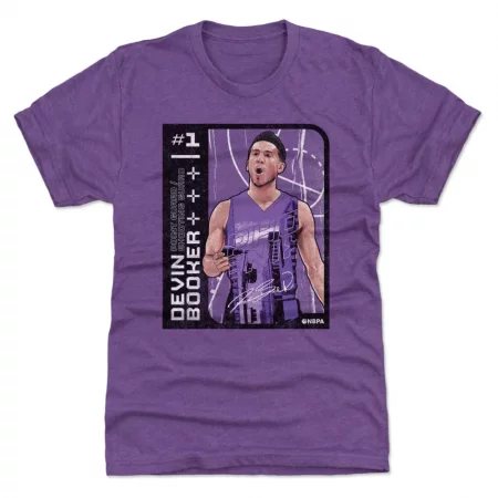 Phoenix Suns - Devin Booker Card Purple NBA T-Shirt