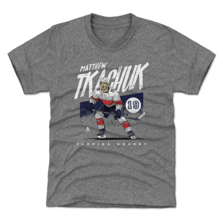 Florida Panthers Detské - Matthew Tkachuk Grunge Gray NHL Tričko