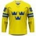 Schweden - 2022 Hockey Replica Fan Trikot Gelb/Name und Nummer