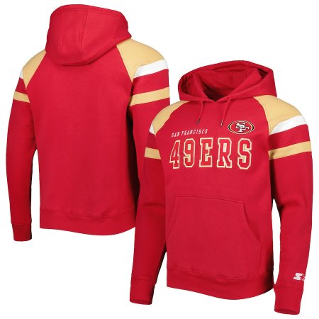 San Francisco 49ers - Draft Fleece Raglan NFL Mikina s kapucí