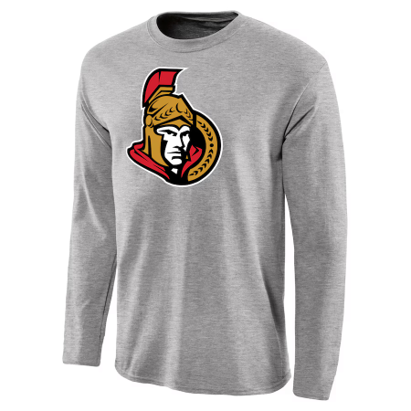 Ottawa Senators - Primary Logo Gray NHL Tričko s dlouhým rukávem