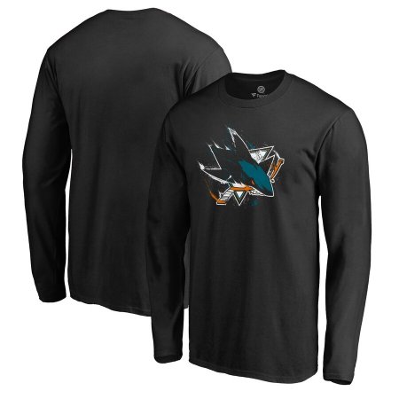 San Jose Sharks - Splatter Logo NHL Tričko s dlouhým rukávem