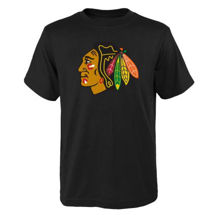 Chicago Blackhawks Kinder - Primary Logo Black NHL T-Shirt
