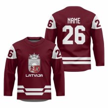 Lotyšsko - 2026 Hokejový Replica Fan Dres/Vlastné meno a číslo