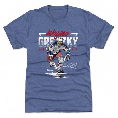 New York Rangers - Wayne Gretzky Triangle Blue NHL T-Shirt