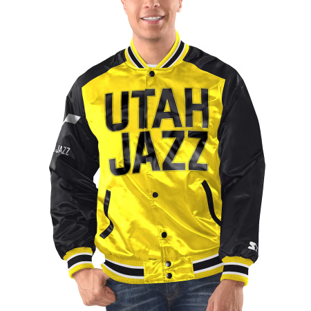 Utah Jazz - Full-Snap Varsity Satin NBA Jacket