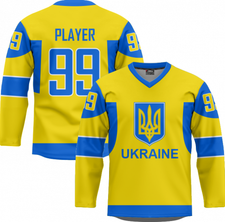 Ukraina - Replica Fan Hockey Bluza/Własne imię i numer