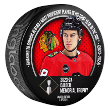 Chicago Blackhawks - Connor Bedard 2024 Calder Trophy NHL Krążek