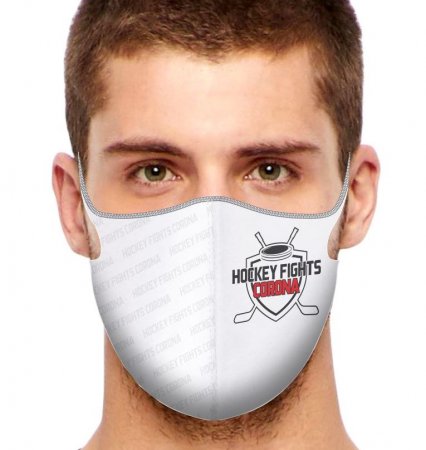 Protective face mask Hockey Fights Corona White / volume discount