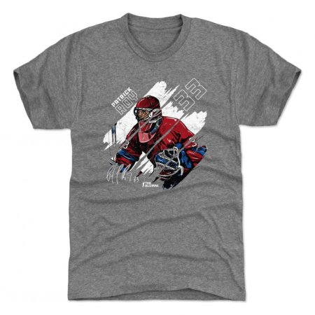Montreal Canadiens - Patrick Roy Stripes Gray NHL T-Shirt - Wielkość: XL/USA=XXL/EU