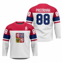 Czechy - David Pastrnak 2026 Hockey Replica Jersey Biały