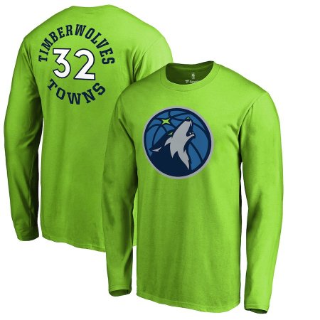 Minnesota Timberwolves - Karl-Anthony Towns Round About NBA T-shirt mit einem langen Ärmel