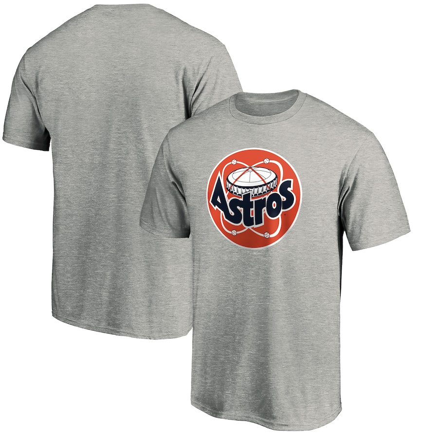 Houston Astros Shirt Size Medium M Gray Blue Long Sleeve Tee MLB