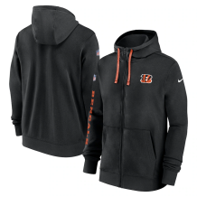 Cincinnati Bengals - 2024 Nike Sideline Club Full-zip NFL Mikina s kapucí