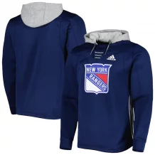 New York Rangers - Skate Lace Primeblue NHL Bluza s kapturem