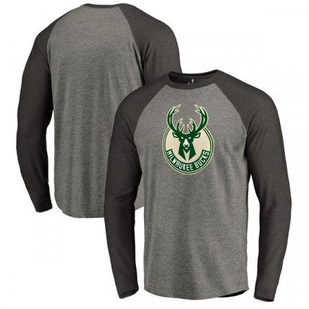 Milwaukee Bucks - Primary Logo Raglan NBA Long Sleeve T-Shirt