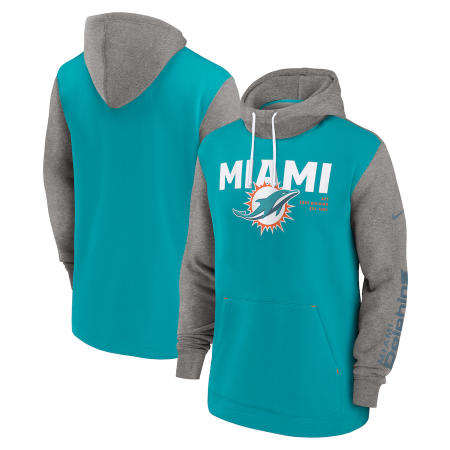 Miami Dolphins - Fashion Color Block NFL Mikina s kapucí - Velikost: XXL/USA=3XL/EU
