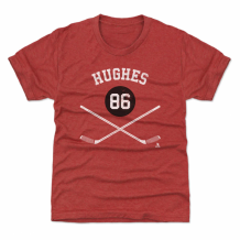 New Jersey Devils Youth - Jack Hughes Sticks Red NHL T-Shirt