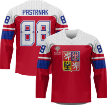 Czechia - David Pastrnak 2024 World Champions Hockey Replica Jersey