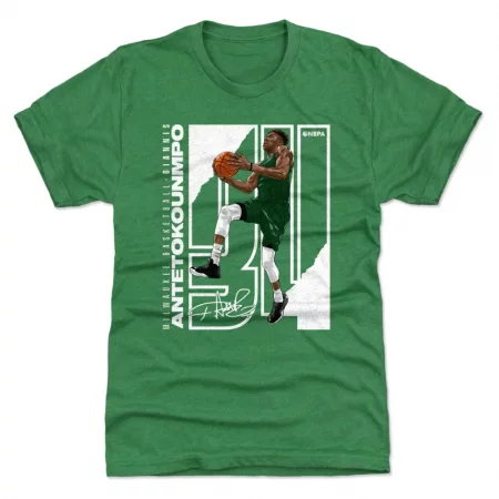 Milwaukee Bucks - Giannis Antetokounmpo Stretch Green NBA T-Shirt