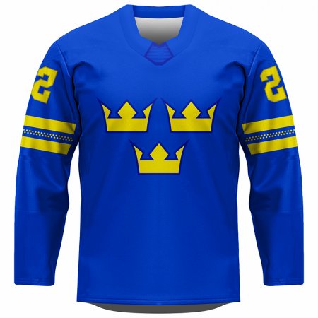 Szwecja - 2022 Hockey Replica Fan Jersey/Własne imię i numer