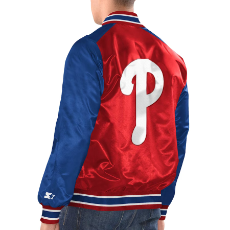 Philadelphia Phillies - Full-Snap Varsity Satin MLB Jacket