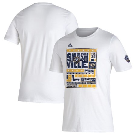 Nashville Predators - 2022 Stadium Series Adidas White NHL T-Shirt